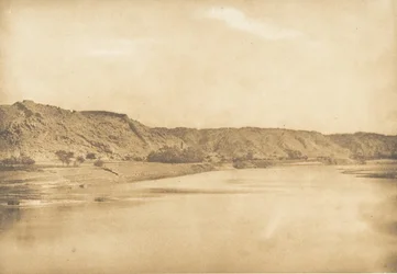 Widok na południowy wschód od Philae - Wioska El-Bâb, 1849-50.
