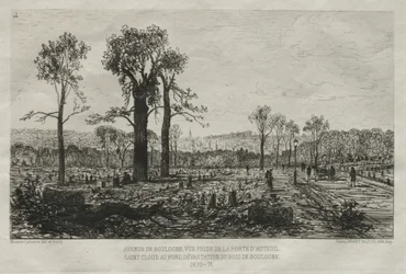 Artystyczne wspomnienia oblężenia Paryża: Avenue de Boulogne, Widok z Porte d