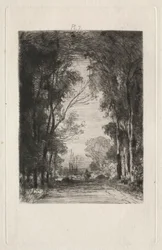 Podróżnik na drodze w lesie, 1866.
