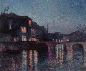 Rzeka Sambre w Charleroi, 1896