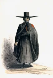 Missionaire au Perou, ok.1840 (akwarela)