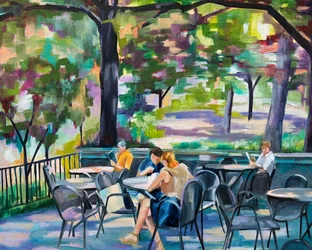 Kawiarnia na świeżym powietrzu, gdzie można spędzić czas w spokojnej atmosferze