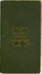 Steamboat Wages Calculator, opublikowany przez Maxwell and Co., Louisville, Kentucky, 1 listopada 1857 r.