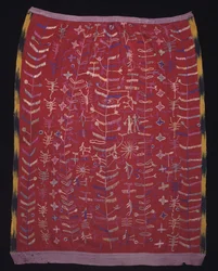 Tkanina Cofradia, prawdopodobnie fartuch na figurę Chrystusa, ok. 1920-1940 (bawełna i jedwab)