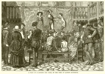 Sztuka rozgrywająca się w londyńskiej karczmie w epoce elżbietańskiej