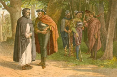 John Craig i rzymski bandyta (kolorowa rycina)