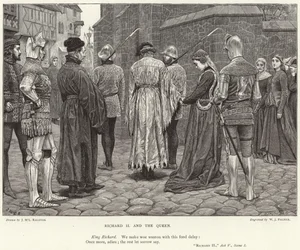 Ryszard II i królowa, "Ryszard II", akt V, scena I (rycina)
