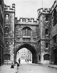 St Johns Gate w niedzielę, Clerkenwell, Londyn, 1926-1927