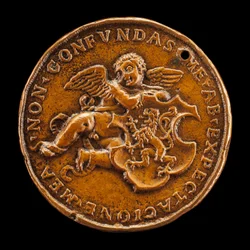 Putto trzymający broń z Vitry [rewers], 1518.