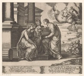 Psyche odwiedzają jej siostry Historia Amora i Psyche (tytuł serii)