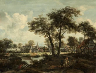 Wioska w pobliżu basenu, ok. godz. 1670.