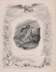 Żyd wędrowny, z Pieśni Berangera, 1829. Twórcy: Melchior Péronard, Joubert.