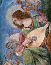 Anioł tworzący muzykę. Około 1480