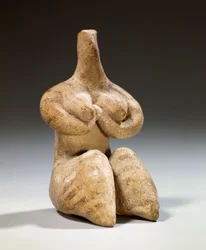 Mezopotamie: statuetka Fecondite w stylu terakoty Halaf. 4500 pne. Paryż, Luwr
