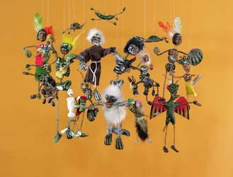 Figurki Dnia Zmarłych, z Oaxaca (papier mache)