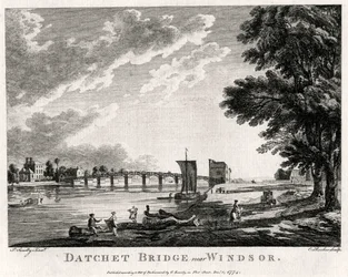 Most Datchet w pobliżu Windsor, Berkshire, 1774