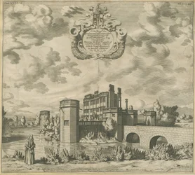 Zamek Caverswall: miedzioryt, bd [1653-1686] (druk)