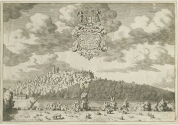 Zamek Dudley: miedzioryt, bd [1653-1686] (druk)