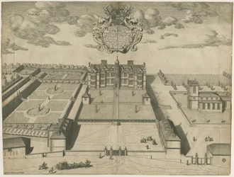 Ingestre Hall: miedzioryt, nd [1653-1686] (druk)