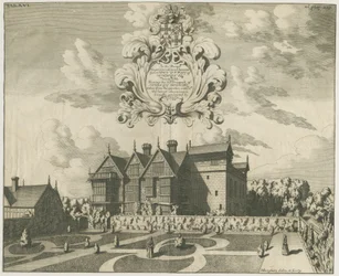 Madeley Manor House: sztych, bd [ok. 1686] (druk)