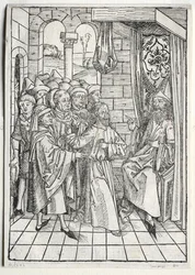 Strażnik skarbu: Chrystus przed Kajfaszem wersem, 1491.