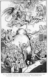 The Reign of Antichrist, z Liber Chronicarum, opublikowanego w 1493 roku, ilustracja z, Science and Literature in the Middle Ages and Renaissance, napisana i wyryta przez Paula Lacroix, 1878 (ryc.