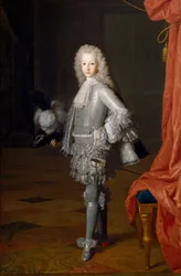 „„Portret Ludwika I Hiszpanii (1707-1724)”” (Ludwik I jako książę Asturii) Obraz Michała Anioła Houasse (1680-1730) 1717 Dim 172x112 cm Museo del Prado, Madryt