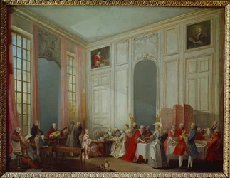 Herbata w salonie księcia de Conti w Palais du Temple (obraz na płótnie)