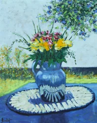La Vase Bleu, 2003 (olej na płycie)