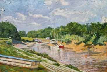 Le Port de Saint Christoly Medoc, 2003 (olej na desce)