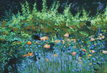 Parterre de fleurs, 2003 (olej na płycie)