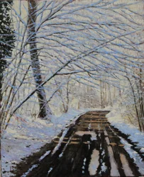 Snow a Buthier oil, 2018 (olej na płótnie)