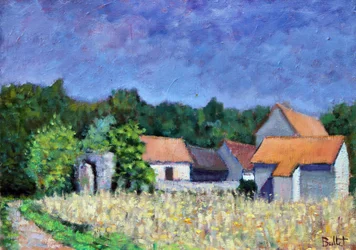 Village sous le Soleil, 2003 (olej na płycie)