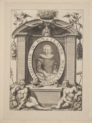 Claude Mollet, pierwszy ogrodnik królewski, z Theatre des Plans et Jardinages, wyd. 1652 (rycina)