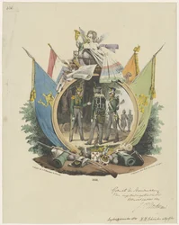 Medalion z Ochotniczymi Łowcami Uniwersytetu w Leiden, 1830