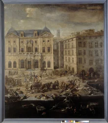 Widok Ratusza (Marsylii) podczas zarazy z 1720 r.