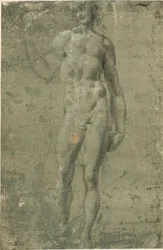 Bachus (rekto); Szkice architektoniczne (verso)