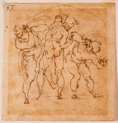 Studium postaci do "Przemienienia", XVI wiek (rysunek)