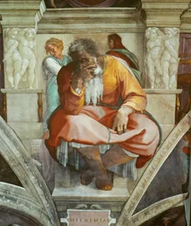 Prorocy i sybille: Jeremiasz, sklepienie Kaplicy Sykstyńskiej w Watykanie, 1508-1512