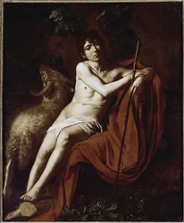 Święty Jan Chrzciciel (św. Jan Chrzciciel) Obraz Michelangelo Merisi dit The Caravaggio ou il Caravaggio (1571-1610) 1609-1610 Dim 1,59x1,24 m Rzym Galleria Borghese