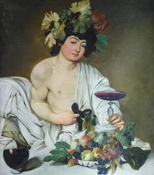 O Jovem Baco, c.1596 (óleo sobre tela)polonês
