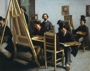 Szkoła malarstwa Michele Cammarano, około 1865 r.