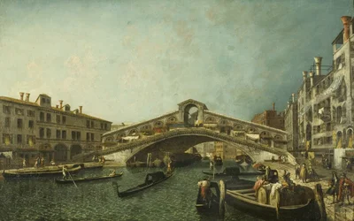Most Rialto, Wenecja, ok. 1740 (olej na płótnie)