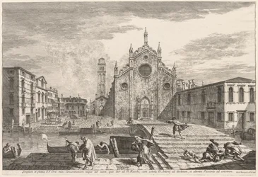 Widoki Wenecji: Campo dei Frari, 1741.