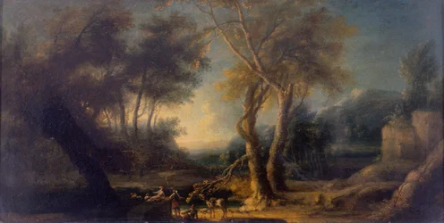 Skalisty krajobraz, ok. 1730 (olej na płótnie)