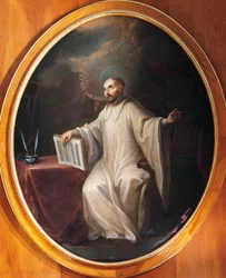 Św. Bernard z Clairvaux, przypisywany Miguelowi Cabrerze (1695-1768)