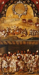 Podbój Meksyku, Panel XIX, c.1696-1715 (malowanie na drewnie)