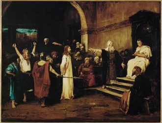 Chrystus przed Piłatem (obraz na płótnie)
