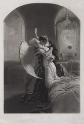 Tamara i demon. Ilustracja do poematu Demon Michaiła Lermontowa, ok. 1880