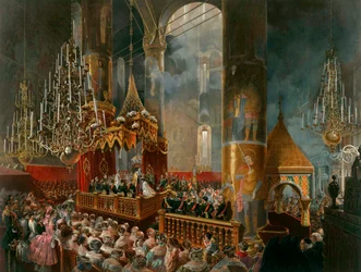 Koronacja rosyjskiej carycy Marii Aleksandrowny, Moskwa, 1856.